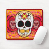 Red Calaveras Mousepad Muismat (Met muis)