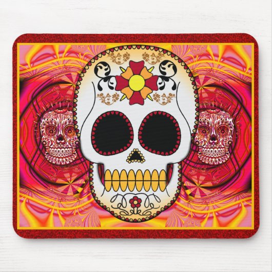 Red Calaveras Mousepad Muismat (Voorkant)