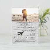 Red California Passport Wedding Kaart (Staand voorkant)