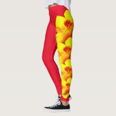Red California State Flower Poppy Leggings (Links)