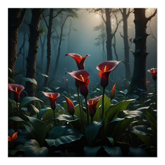 red calla flower perfect poster (Voorkant)