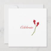 Red Calla Lilies Engagement Party - white Kaart (Achterkant)