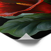 Red Calla Lilies Lily Bloemenkunst Print Poster (Hoek)