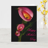 Red Calla Lilly-Moederdag Kaart (Gele Bloem)