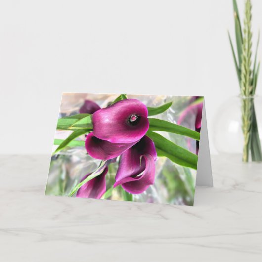 Red Calla Lily Bedankkaart (Voorkant)