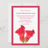 Red Calla Lily Wedding Uitnodiging (Voorkant)