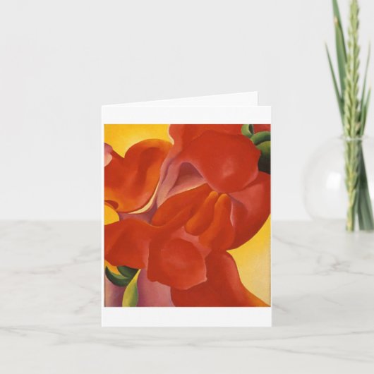 Red Calla van Georgia O'Keeffe, Kaart (Voorkant)