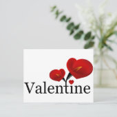 Red Cally Lilly Valentijn Briefkaart (Staand voorkant)