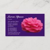 Red Camelia - Deep Paars 330066 Visitekaartje (Achterkant)