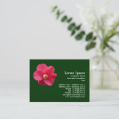 Red Camelia - Donkergroen Visitekaartje (Staand voorkant)