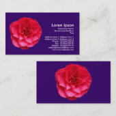Red Camelia II - Donker Violet Visitekaartje (Voorkant / Achterkant)