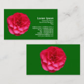 Red Camelia II - Grass Green Visitekaartje (Voorkant / Achterkant)