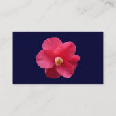 Red Camelia - Navy Blue Visitekaartje (Achterkant)