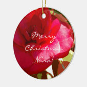 Red Camelia Persoonlijke versiering Keramisch Ornament (Links)