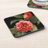 Red Camellia, 1833 Drankjes Onderzetter (Linkerzijde)