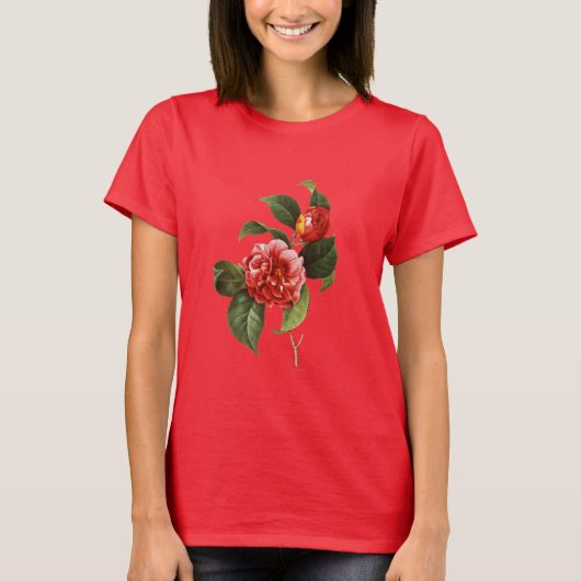 Red Camellia, 1833 T-shirt (Voorkant)