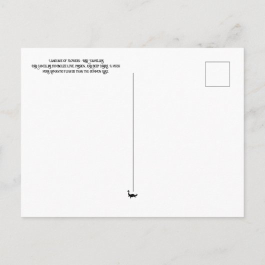 Red Camellia Briefkaart (Achterkant)