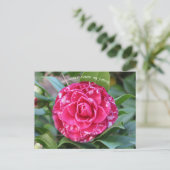 Red Camellia Briefkaart (Staand voorkant)