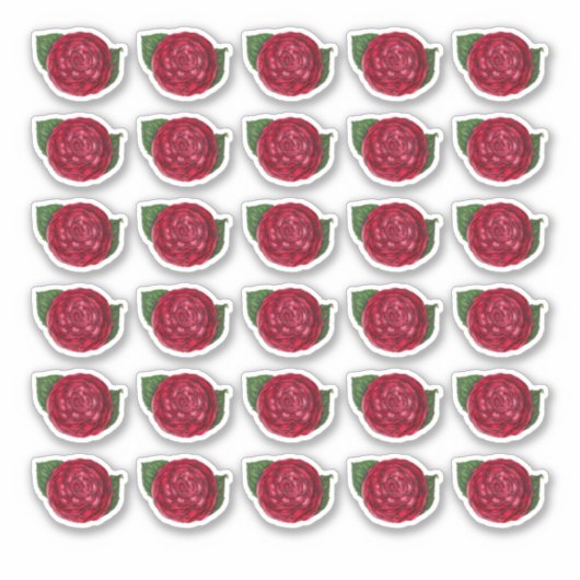 Red Camellia Sticker (Voorkant)