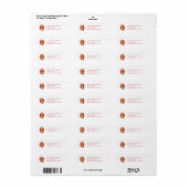 Red Cameo Envelope Return Address Label (Full Sheet)
