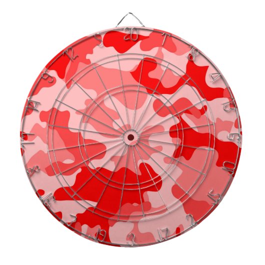 Red Camo Dartboard Dartbord (Voorkant)