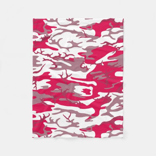 Red Camo Fleece Deken (Voorkant)