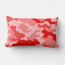 Red Camo Lumbar Pillow Kussen
