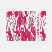 Red Camo met aangepaste tekst Fleece Deken (Voorkant (Horizontaal))