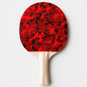 Red Camo - op maat gemaakt Tafeltennisbatje