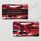 Red Camo Pattern Visitekaartje (Voorkant / Achterkant)