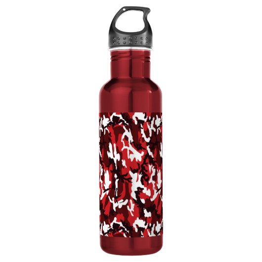 Red Camo Steel 24 oz. waterfles Waterfles (Voorkant)
