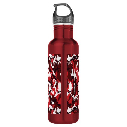 Red Camo Steel 24 oz. waterfles Waterfles (Achterkant)