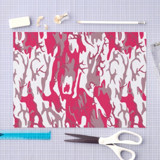 Red Camo Tissuepapier (Craft)