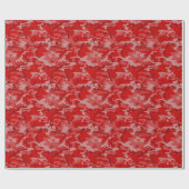Red Camo Wrapping Paper Cadeaupapier (Vlak)
