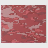 Red Camo Wrapping Paper Cadeaupapier (Vlak)