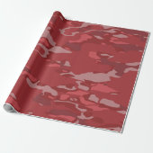 Red Camo Wrapping Paper Cadeaupapier (Uitgerold)