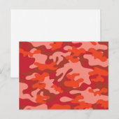 Red Camouflage Briefkaart (Voorkant / Achterkant)