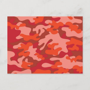 Red Camouflage Briefkaart