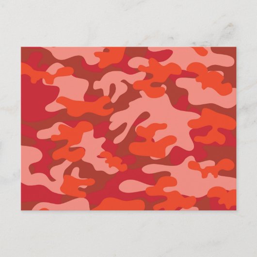 Red Camouflage Briefkaart (Voorkant)
