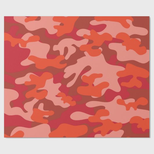 Red Camouflage Cadeaupapier (Vlak)