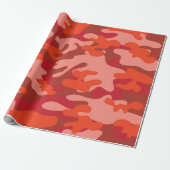 Red Camouflage Cadeaupapier (Uitgerold)