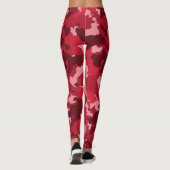 Red Camouflage Camo Pattern Leggings (Achterkant)
