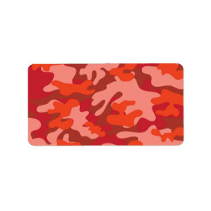 Red Camouflage Etiket