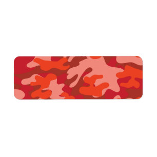 Red Camouflage Etiket