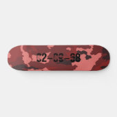 Red camouflage pattern persoonlijk skateboard (Horizontaal)