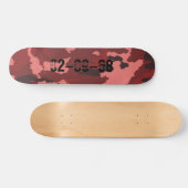 Red camouflage pattern persoonlijk skateboard (Horizontaal)