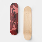 Red camouflage pattern persoonlijk skateboard (Voorkant)