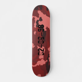 Red camouflage pattern persoonlijk skateboard