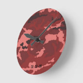 Red camouflage pattern ronde klok (Hoek)