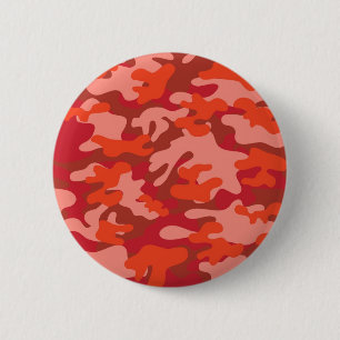 Red Camouflage Ronde Button 5,7 Cm